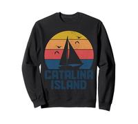 Catalina Island Sailing California Barca a Vela Nautica Vintage Felpa