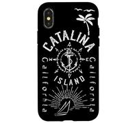 Catalina Island Sailing Compass Rose California Custodia per iPhone X/XS