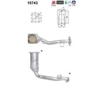 Catalizzatore 15743 AS per PEUGEOT CITROËN