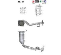 ASA Selection Catalizzatore AS 15747 per Citroën C2 JM C3 I 1.1i 44 kW (60 CV)
