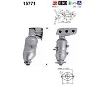 Catalizzatore 15771 AS per CITROËN PEUGEOT TOYOTA