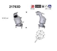 Catalizzatore 21763D AS per OPEL SAAB FIAT SUZUKI