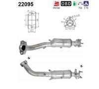 Catalizzatore 22095 AS per HONDA CR-V II