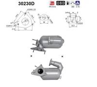 ASA Selection Catalizzatore AS 30230D 76 kW 103 CV per Renault Modus/Grand Modus F/JP0 1.5 dCi