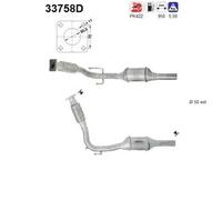 As 33758D Catalizzatore per VW Polo 6N1 6N2 Lupo 6E1 6X1