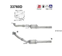 As 33760D Catalizzatore per Skoda Octavia I 1U2 1U5