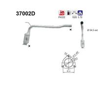 ASA Selection Catalizzatore AS 37002D per VW Transporter T4 50 kW 68 CV