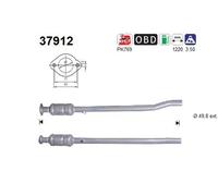 As 37912 Catalizzatore Posteriore per Audi A3 8P1 VW Golf V 1K1 Skoda Octavia II