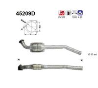 Catalizzatore 45209D AS per BMW 3 3 Touring
