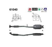 As 61040 Catalizzatore per Hyundai Basket MX