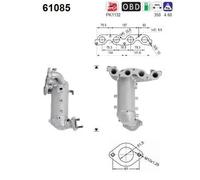 Catalizzatore 61085 AS per HYUNDAI i20 I