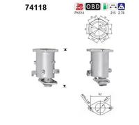 Catalizzatore 74118 AS per NISSAN PRIMERA Hatchback ALMERA II Hatchback PRIMERA