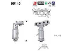 Catalizzatore 95140 AS per TOYOTA YARIS