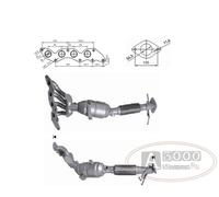 As 20434 Catalizzatore per Ford Mondeo IV Familiare S-MAX Galaxy