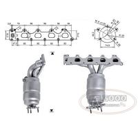Catalizzatore DFC OPEL ZAFIRA 1.6i 16V 1598 cc 77 Kw / 105 cv Z16XEP 7/05>7/08