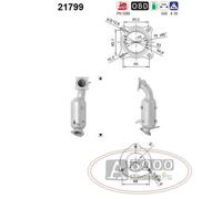 Catalizzatore DFC Opel Zafira 1.6i 16V SIDI Turbo 1598 cc 125 Kw / 170 cv A