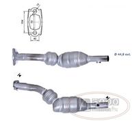 Catalizzatore DFC RENAULT CLIO 1.4i 16V 1390 cc 72 Kw / 98 cv K4J Tº CR1A 9/05>