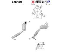 As 26068D Catalizzatore per Mitsubishi ASX Gaw Outlander II Cww Lampadina A