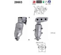 50 KW 68 CV CATALIZZATORE PER Toyota Aygo B1 1.0 GPL