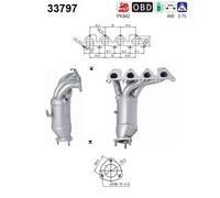 Catalizzatore Euro 5 33797 AS