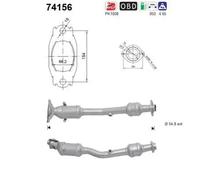 Catalizzatore Euro 5 74156 AS per NISSAN JUKE JUKE Van
