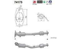 Catalizzatore Euro 5 74175 AS per NISSAN JUKE JUKE Van