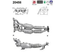 Catalizzatore Euro 5/Euro 6 20458 AS per FORD C-MAX II GRAND C-MAX FOCUS III