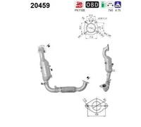 ASA Selection Catalizzatore 92 kW (125 CV) per Ford Focus III Turnier 1.0 EcoBoost