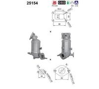 Catalizzatore Euro 6 25154 AS per HYUNDAI KIA
