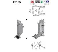 Catalizzatore Euro 6 25155 AS per KIA PICANTO III