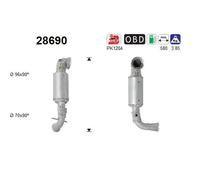Catalizzatore Euro 6 28690 AS per PEUGEOT CITROËN DS OPEL