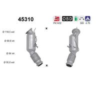 ASA Selection Catalizzatore 120 kW 163 CV per BMW 3 Gran Turismo F34 320i