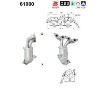 Catalizzatore Euro 6 61080 AS