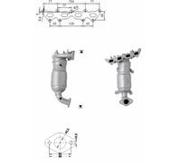 CATALIZZATORE PER ALFA MI-TO 1.4i 8V 1368 cc 57 Kw/78 cv 350A1000 DAL 7/10>9/13