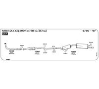 CATALIZZATORE PER INNOCENTI Mille 1,0i.e. Clip 994 cc 48 cv/35Kw KAT 09/95/1997