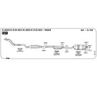 CATALIZZATORE PER MERCEDES Classe E W124 200 E 2.0i 16V/220 E 2.2i 16V Cat 1992/