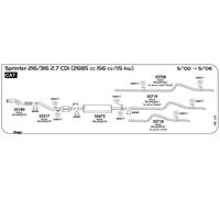 CATALIZZATORE PER MERCEDES Sprinter 216/316 2.7 CDi 2685 cc 156 cv/115 kw Cat 05