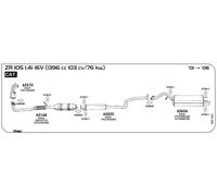 CATALIZZATORE PER MG ROVER ZR 105 1.4i 16V 1396 cc 103 cv/76 kw Cat 2001/2006