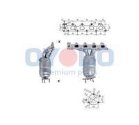 Catalizzatore per OPEL ASTRA ASTRA G CLASSIC ZAFIRA