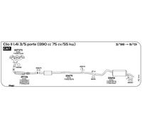 CATALIZZATORE PER RENAULT Clio II 1,4i 3/5p 1390 cc 75 cv/55 Kw KAT 03/98/09/01