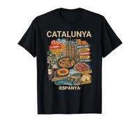 Catalogna Catalunya Food Travel Barcellona Costa Brava Spagna Maglietta
