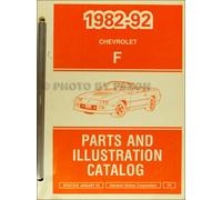 Catalogo Illustrato Dei Ricambi Master Per Chevy Camaro 1982-1992