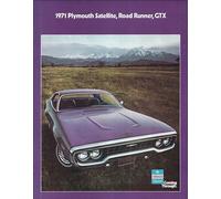 Catalogo Vendite Plymouth Satellite Road Runner GTX 1971 Brochure Originale