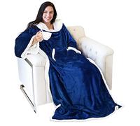 Catalonia Classy Accogliente Coperta con Maniche e Tasche, Coperta TV Double-Face Coperta in Micropile Sherpa Calda, Regalo per Adulti Donne Uomini 185cm x 140cm