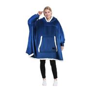 Catalonia Classy Coperta con cappuccio in pile oversize con maniche e cappuccio, coperta portatile da indossare come idea regalo per uomo e donna