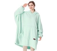Catalonia Classy Coperta con cappuccio oversize indossabile, felpa con cappuccio Snuggle Sherpa, calda coperta con maniche per l'inverno, regali per mamma, donna, uomo, adulto, adolescente