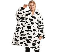 Catalonia Classy Coperta con Cappuccio Sherpa Dalmata Grande Oversize, Calda e soffice Coperta in Maglione con Tasca Frontale, Regali Invernali per Adulti Donne Uomini