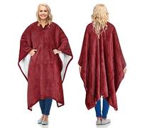 Catalonia Classy Coperta con poncho Sherpa Coperta in pile super morbida, calda e comoda da indossare, Regalo per adulti, donne, uomini, soffice, coperta o all'aperto, 200 x 140 cm