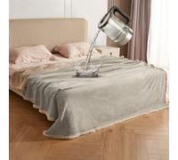 Catalonia Classy Coperta impermeabile e lavabile, per divano e letto, in pile caldo sherpa, per canottaggio, campeggio, seggiolino auto, 203 x 152 cm, cammello/talpa