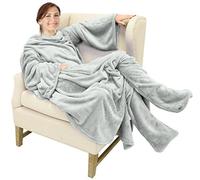 Catalonia Classy Coperta in Pile con Maniche e Piedi, Morbido Plaid con Maniche, slanket Coperta con Piedi, Regalo per Adulti, Uomini, Donne, Adolescenti, Fidanzata, Moglie, 190 cm x 135 cm